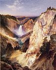 Thomas Moran Great Falls of Yellowstone painting